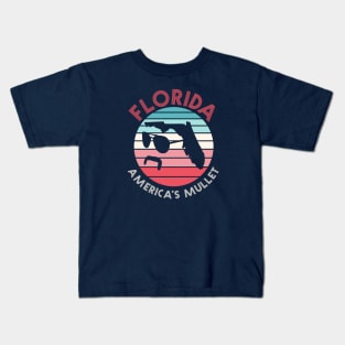 Florida, America's Mullet // Funny Florida Retro Sunset Kids T-Shirt